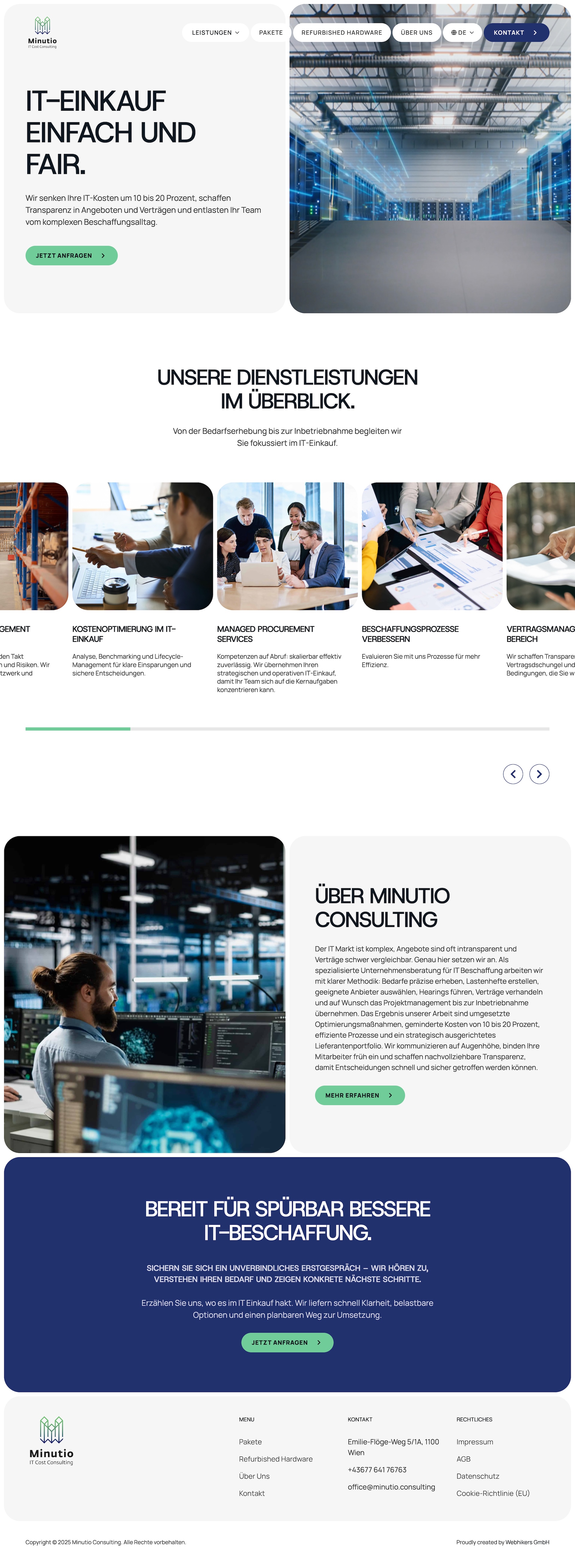 Minutio Consulting Website